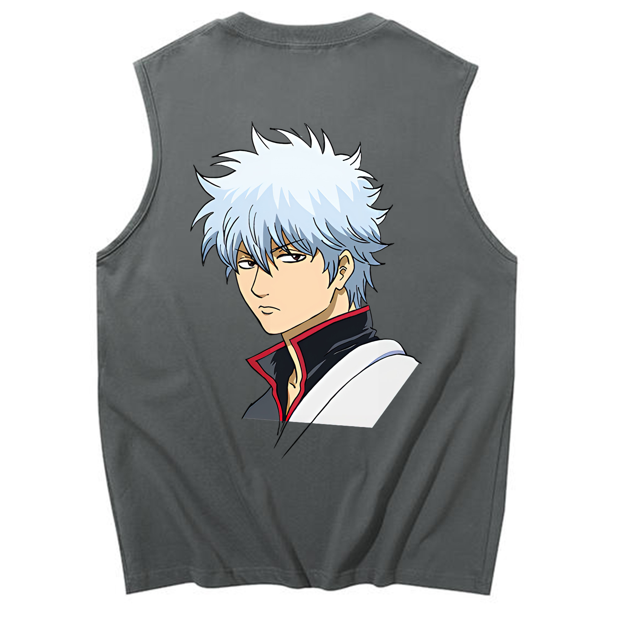 （画像用） ぎんたま 坂田銀時（さかたぎんとき） 神楽 志村新八（しむら しんぱち） GINTAMA Sakata Gintoki Kagura Shimura Shinpachi コットン100％タンクトップ（背面プリント）